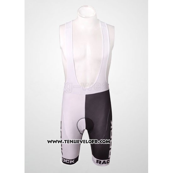 2010 Maillot Ciclismo Rock Racing Noir et Blanc Manches Courtes et Cuissard